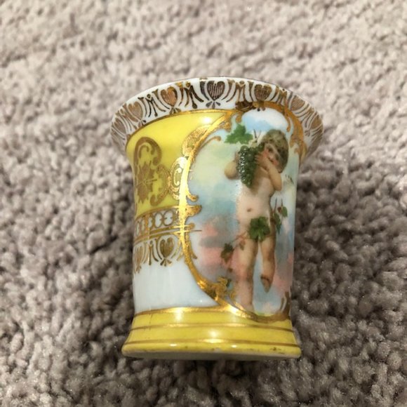 Ceramic Gilded espresso cup Baby Painting